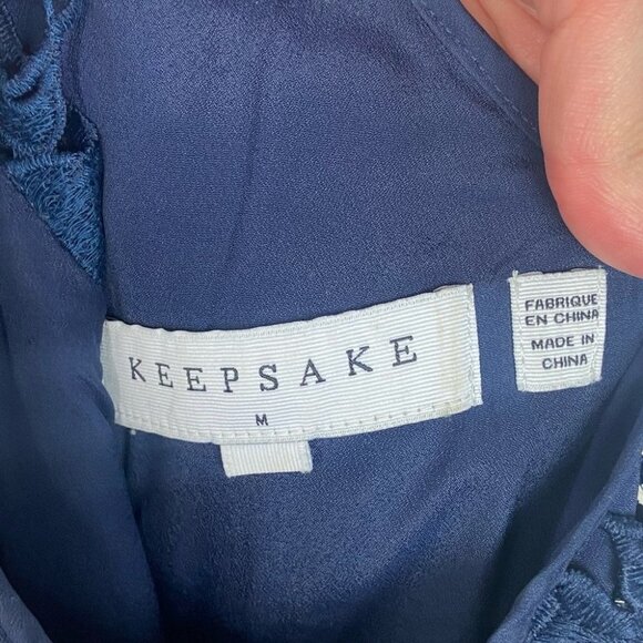 Revolve Keepsake Acoustic Lace Mini Dress Navy Blue Size Medium Floral Shopbop M - Picture 4 of 11